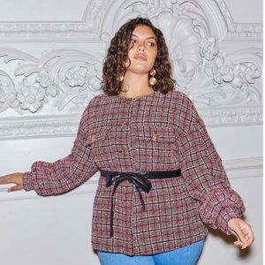 Lantern Sleeve Belted Coat